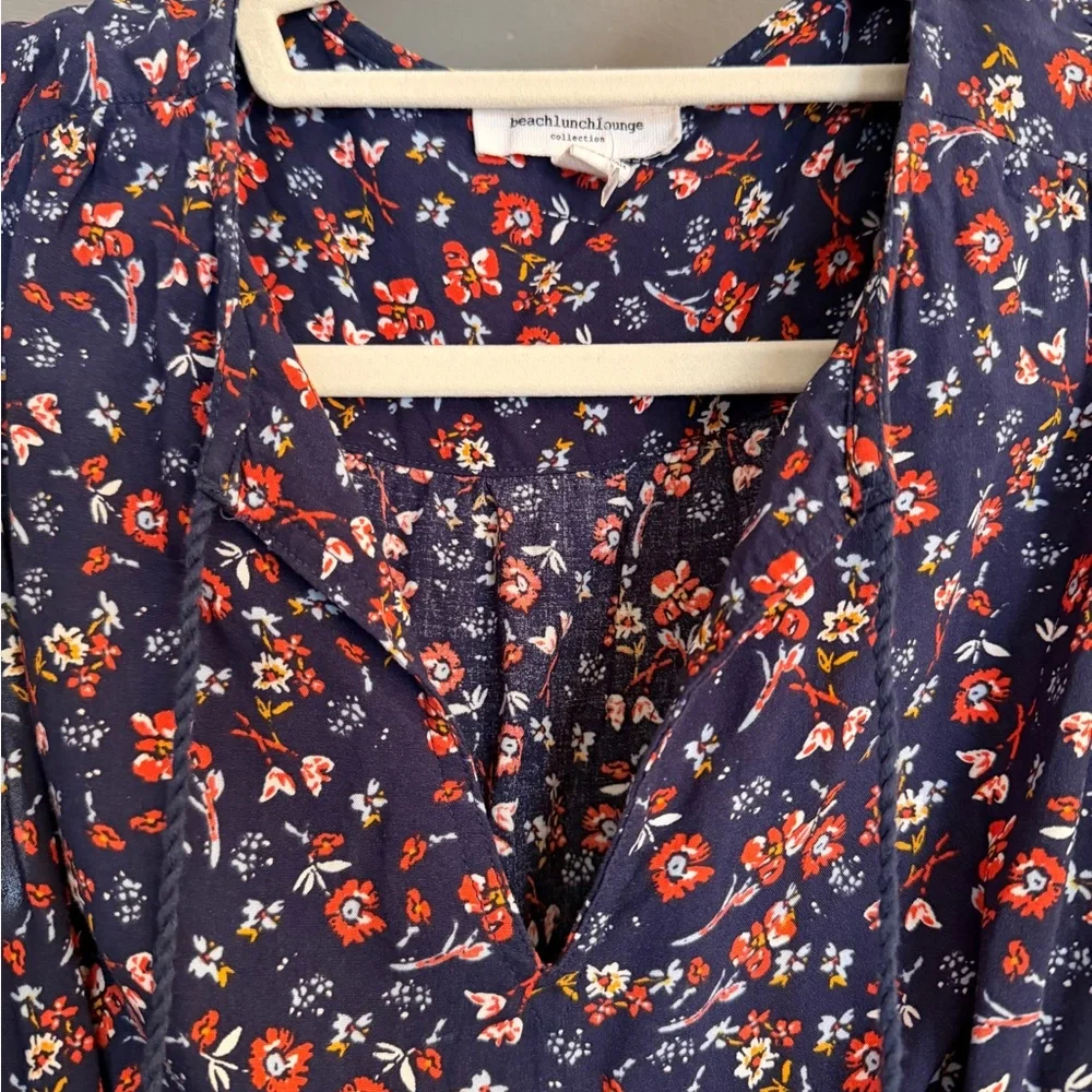 Beachlunchlounge Blue Boho Floral Sleeveless Dress - Picture 4 of 5